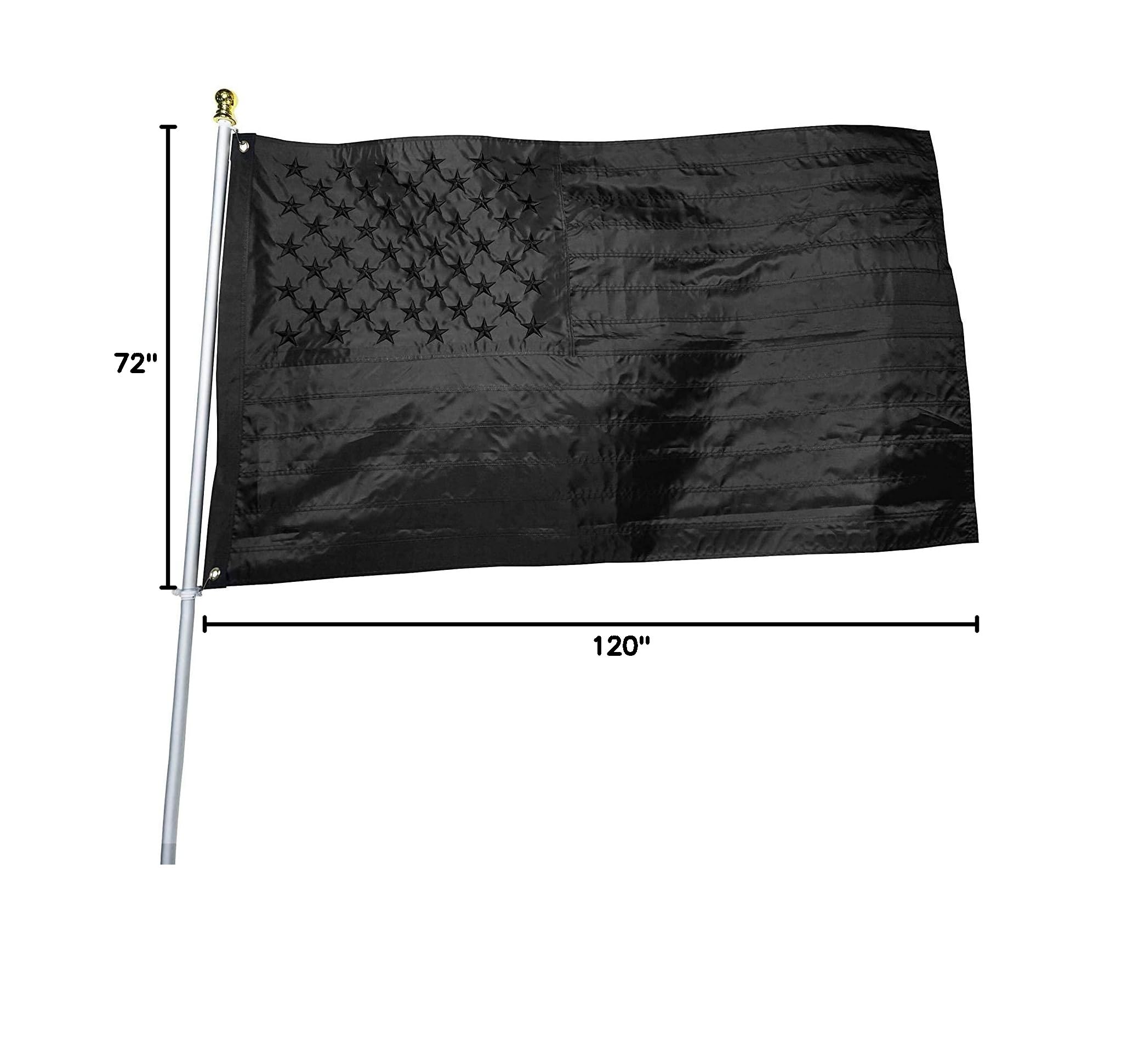 DANF FLAG Black American Flag packaging