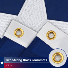 DANF FLAG Texas Flag 4x6 ft showing brass grommet attachment
