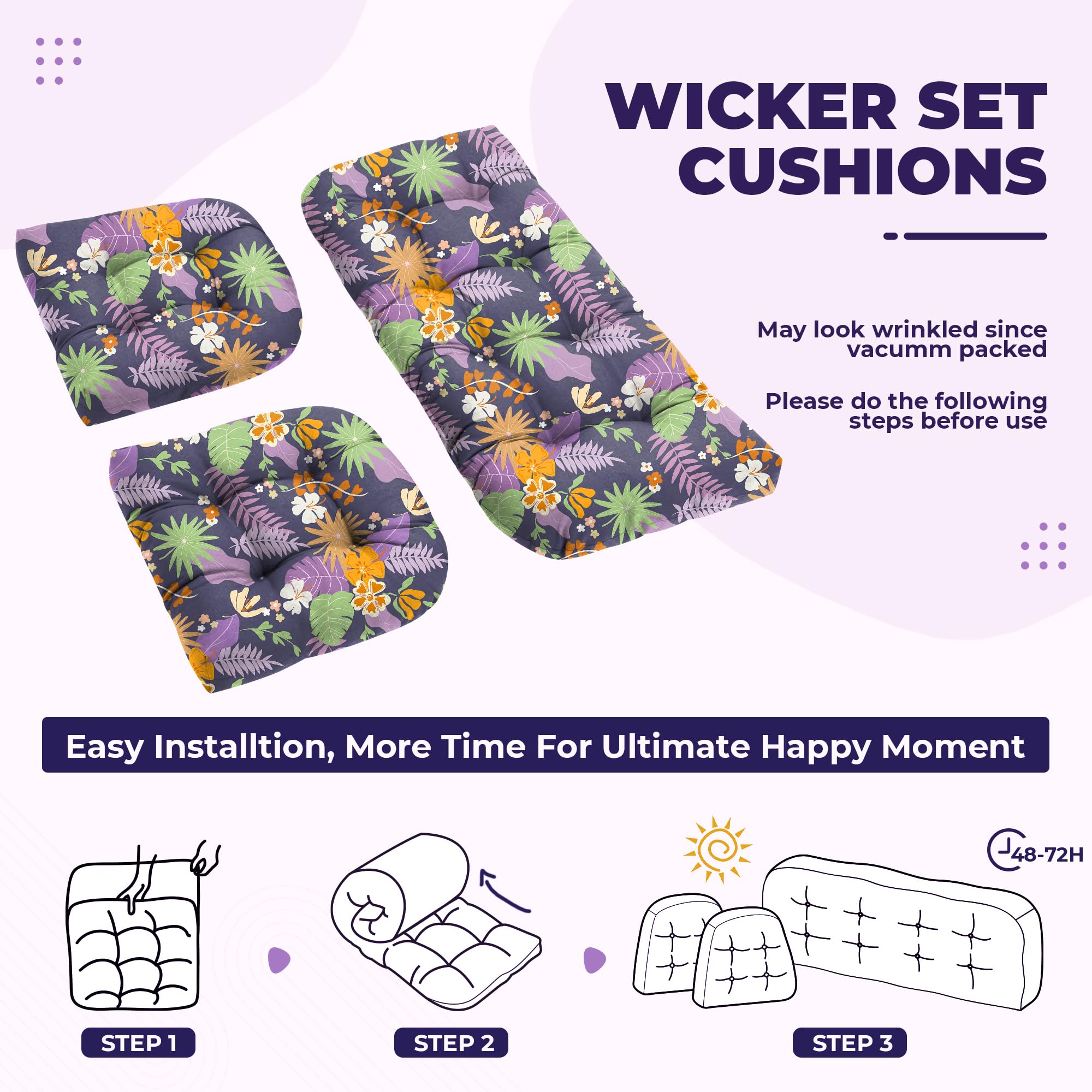 DANGHOOGY cushion showing 4 inches thickness and soft filling