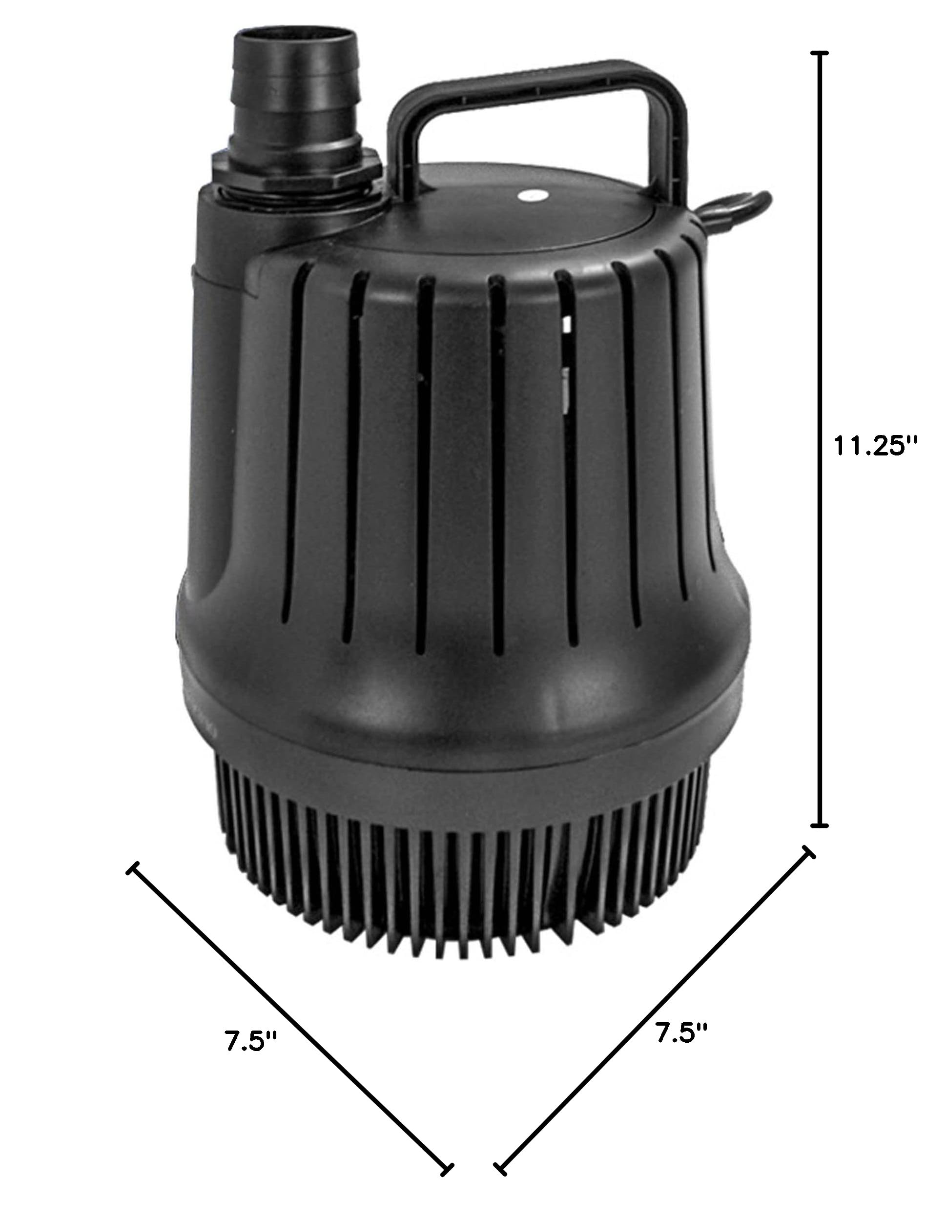 Danner Pondmaster 2000 GPH Waterfall Pump in a pond setting