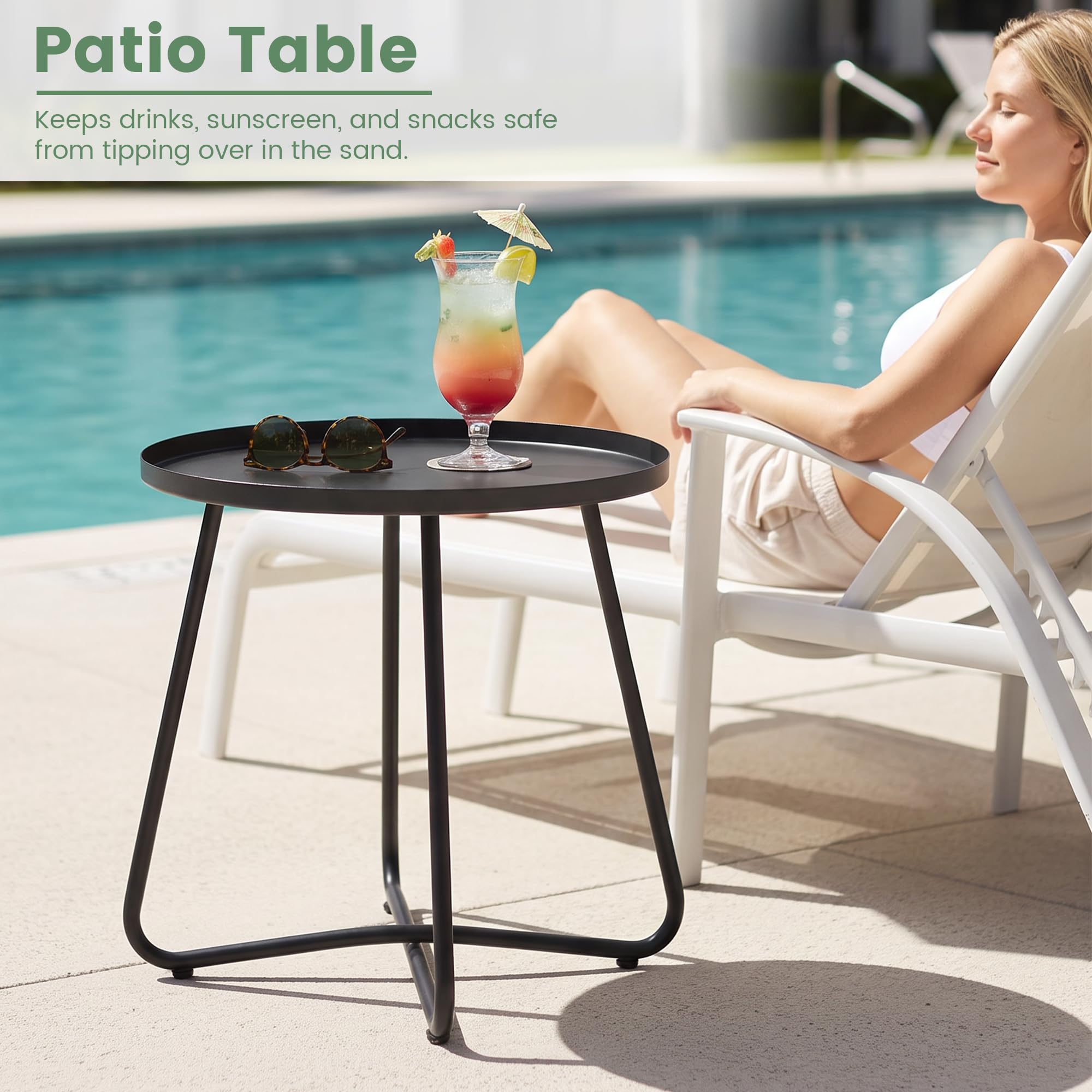 danpinera Outdoor Side Table black assembly tools included
