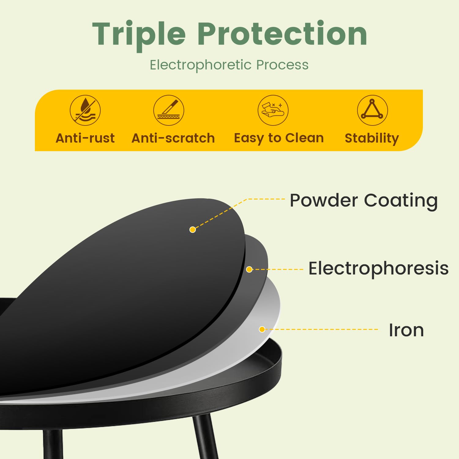 danpinera Outdoor Side Table black side view