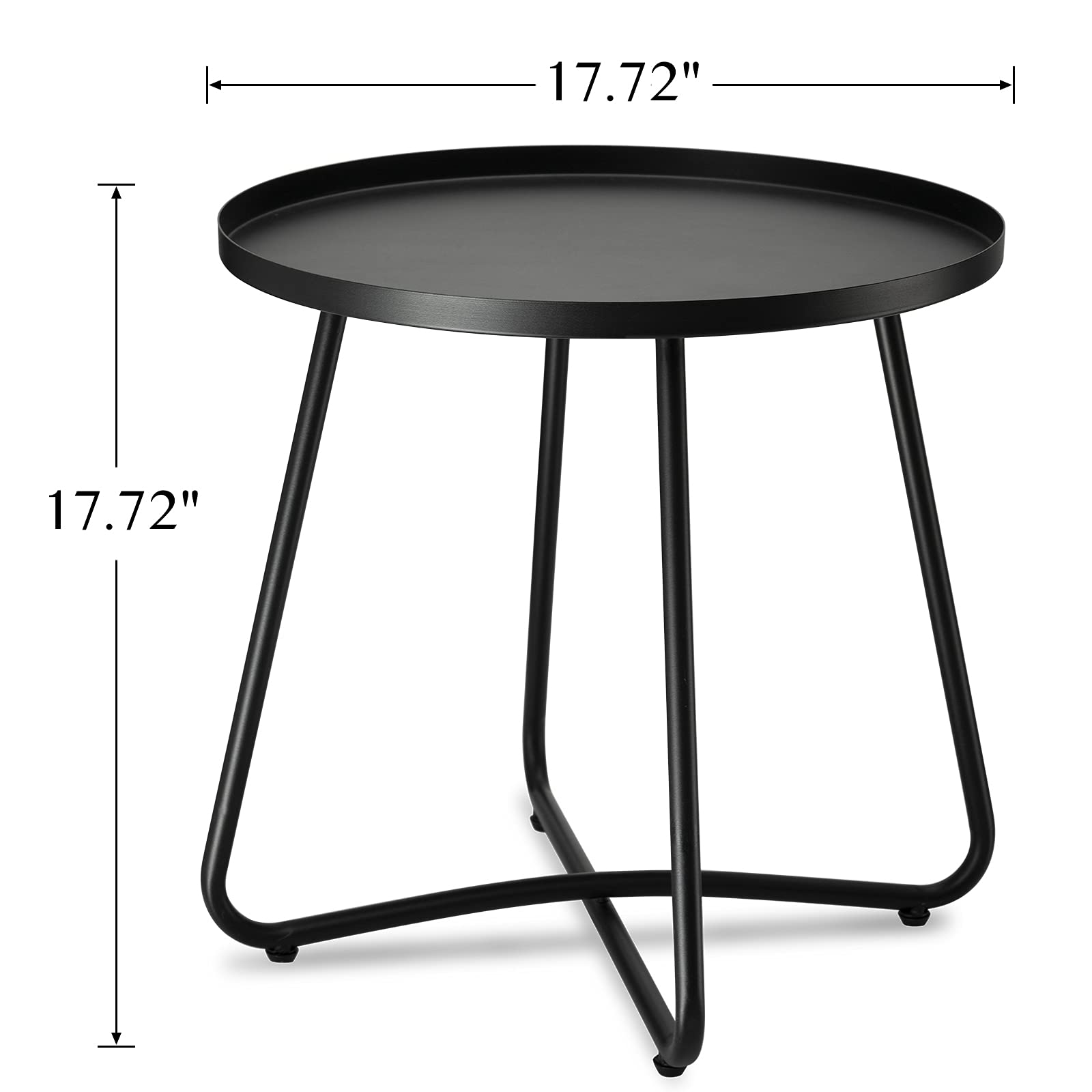 danpinera Outdoor Side Table black top view