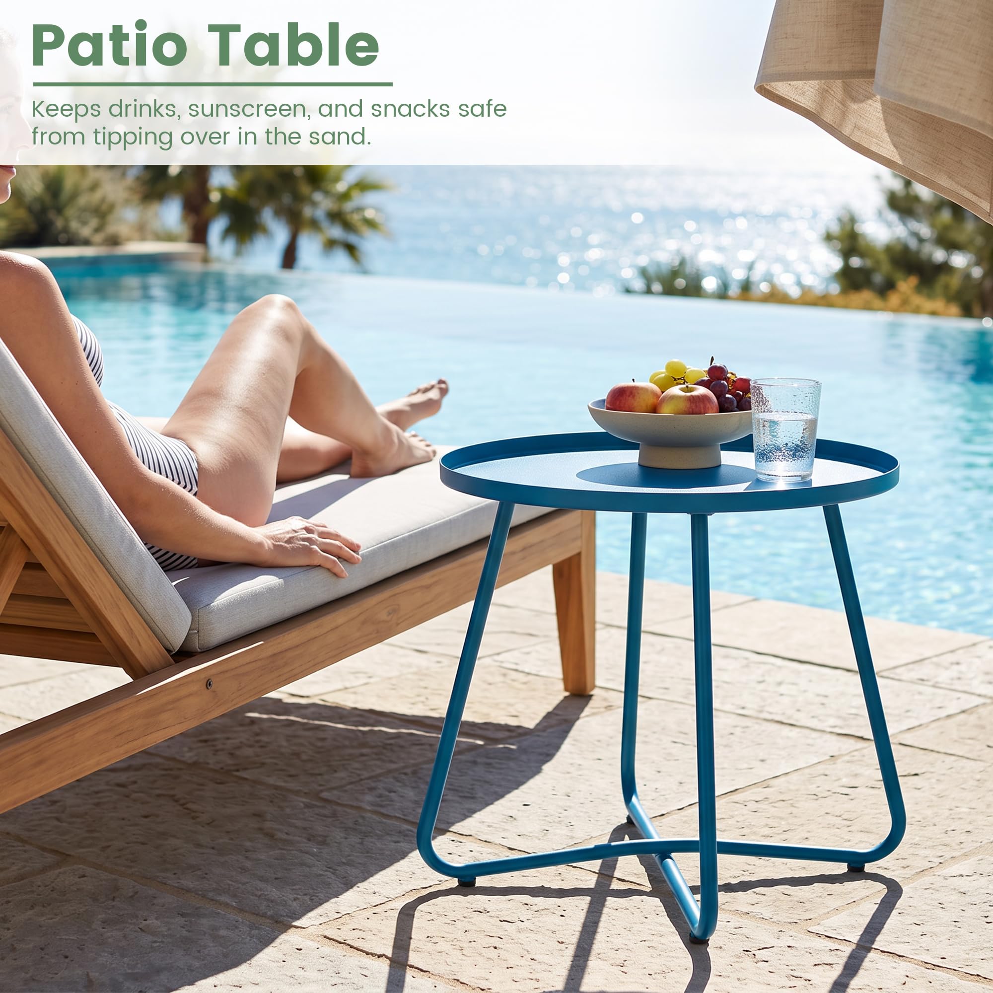 danpinera outdoor side table blue side view