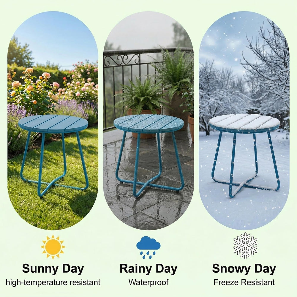 danpinera Outdoor Side Table displayed on a patio
