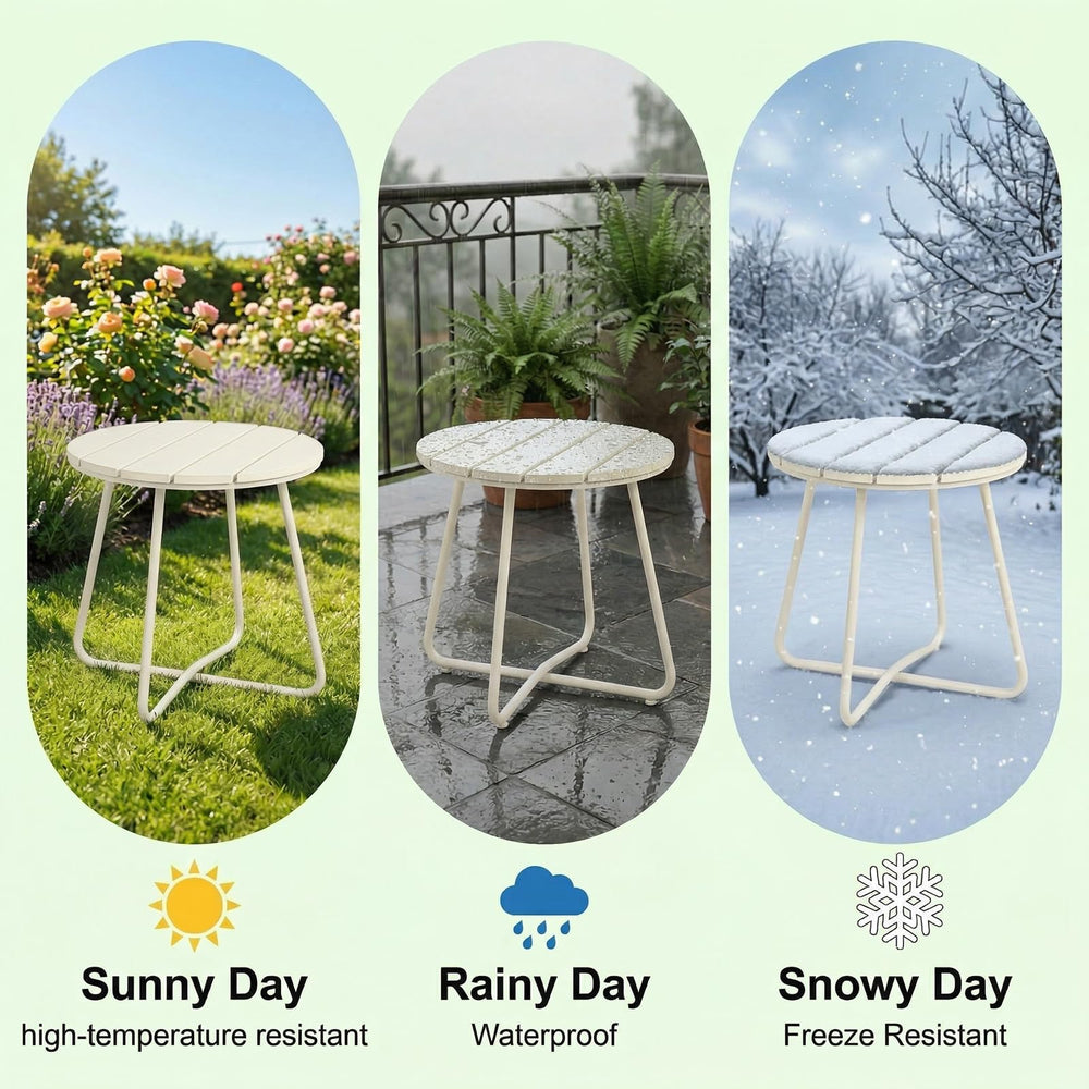 danpinera Outdoor Side Table with adjustable foot pads