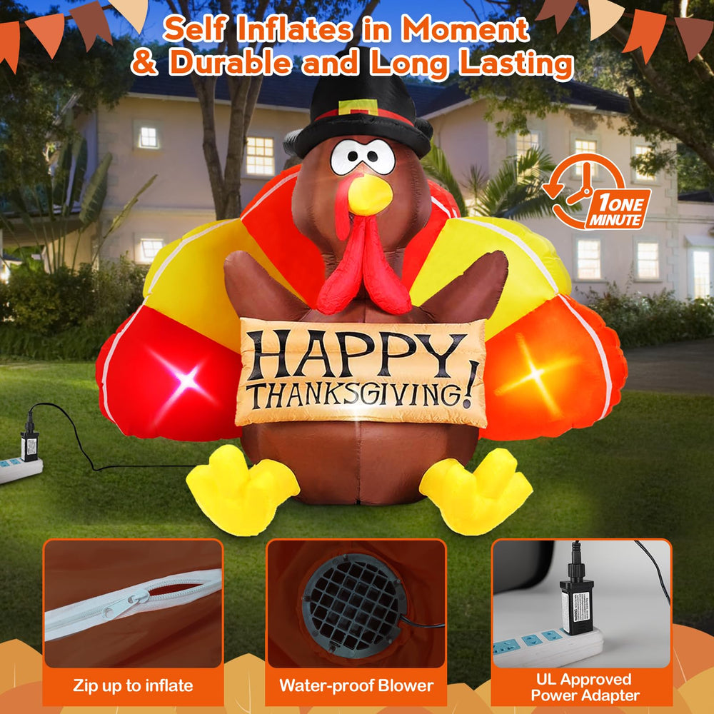 Danxilu inflatable turkey in garden setting