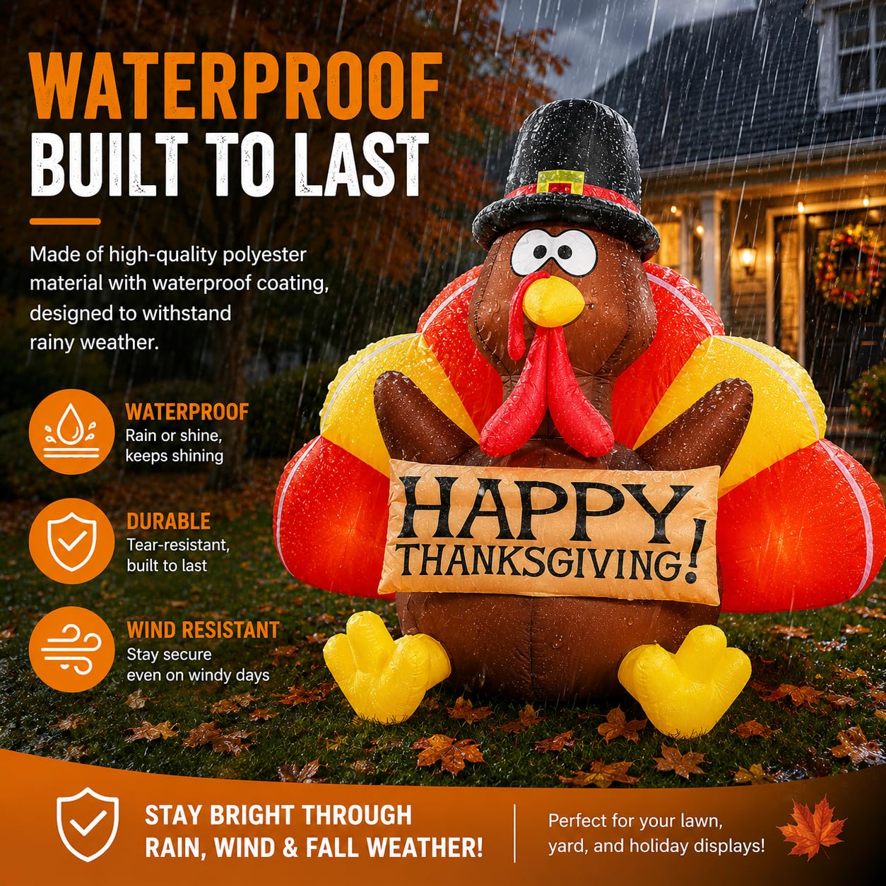 Danxilu inflatable turkey with stakes and tethers