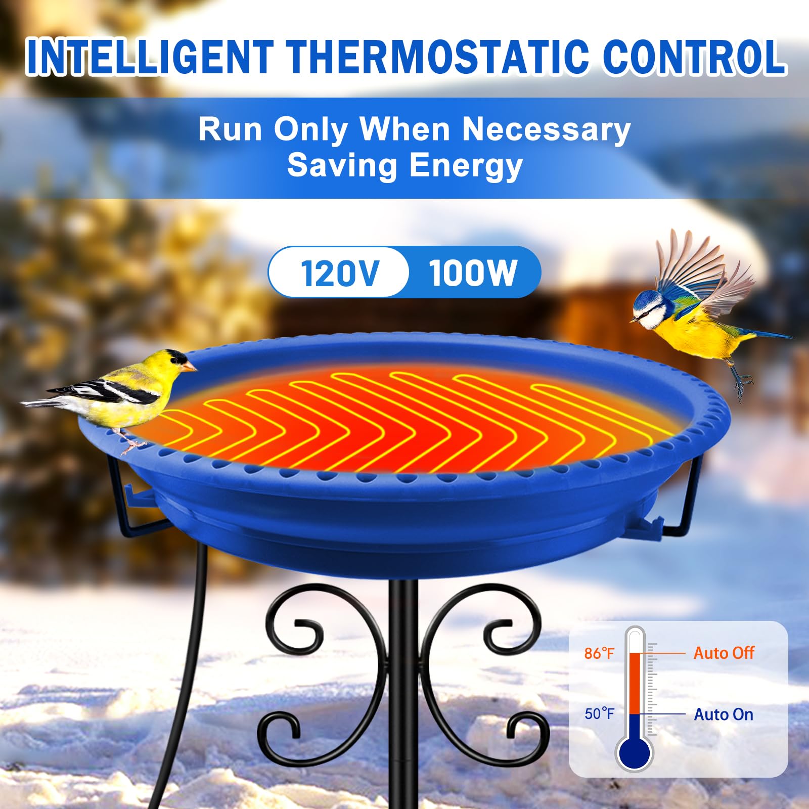 Daoeny Heated Bird Bath bowl detail with holes