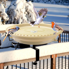 Daoeny Heated Bird Bath Khaki front view