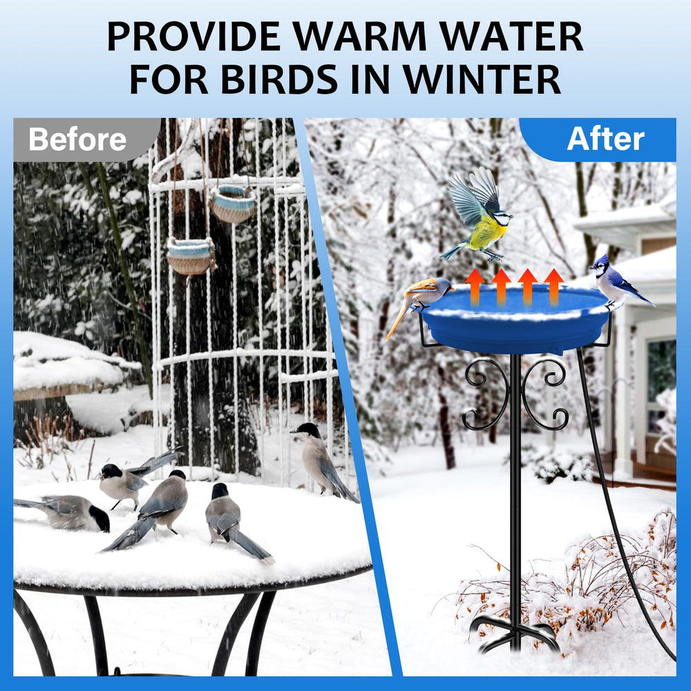 Daoeny Heated Bird Bath package contents