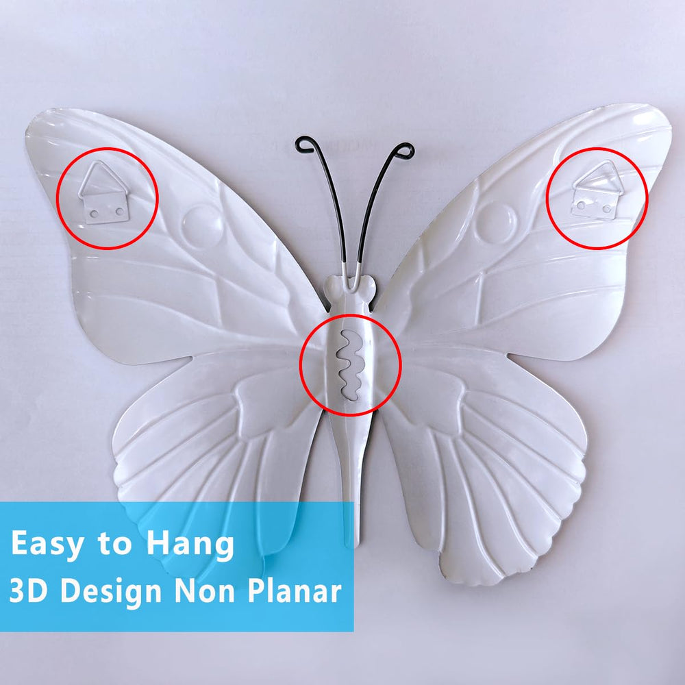 Daogtc Metal Butterfly Wall Decor in a living room setting