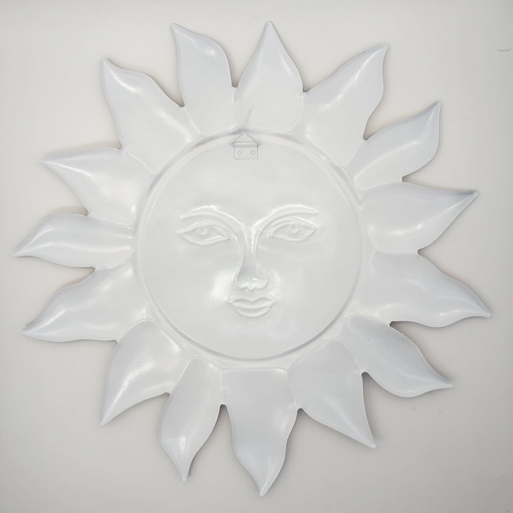 Daogtc Metal Sun Wall Decor on a patio wall