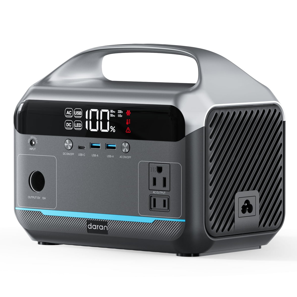 DaranEner Portable Power Station 600W front view
