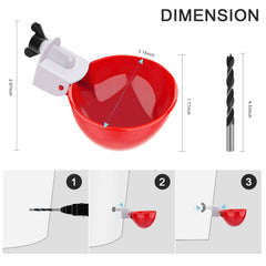 Darcvds Chicken Waterer Cup installation drill included