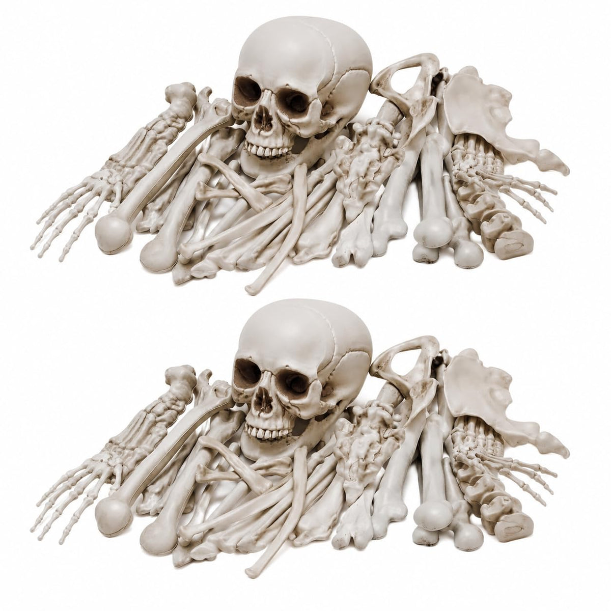 Daricano Halloween skeleton bones set, 28 pieces, white plastic