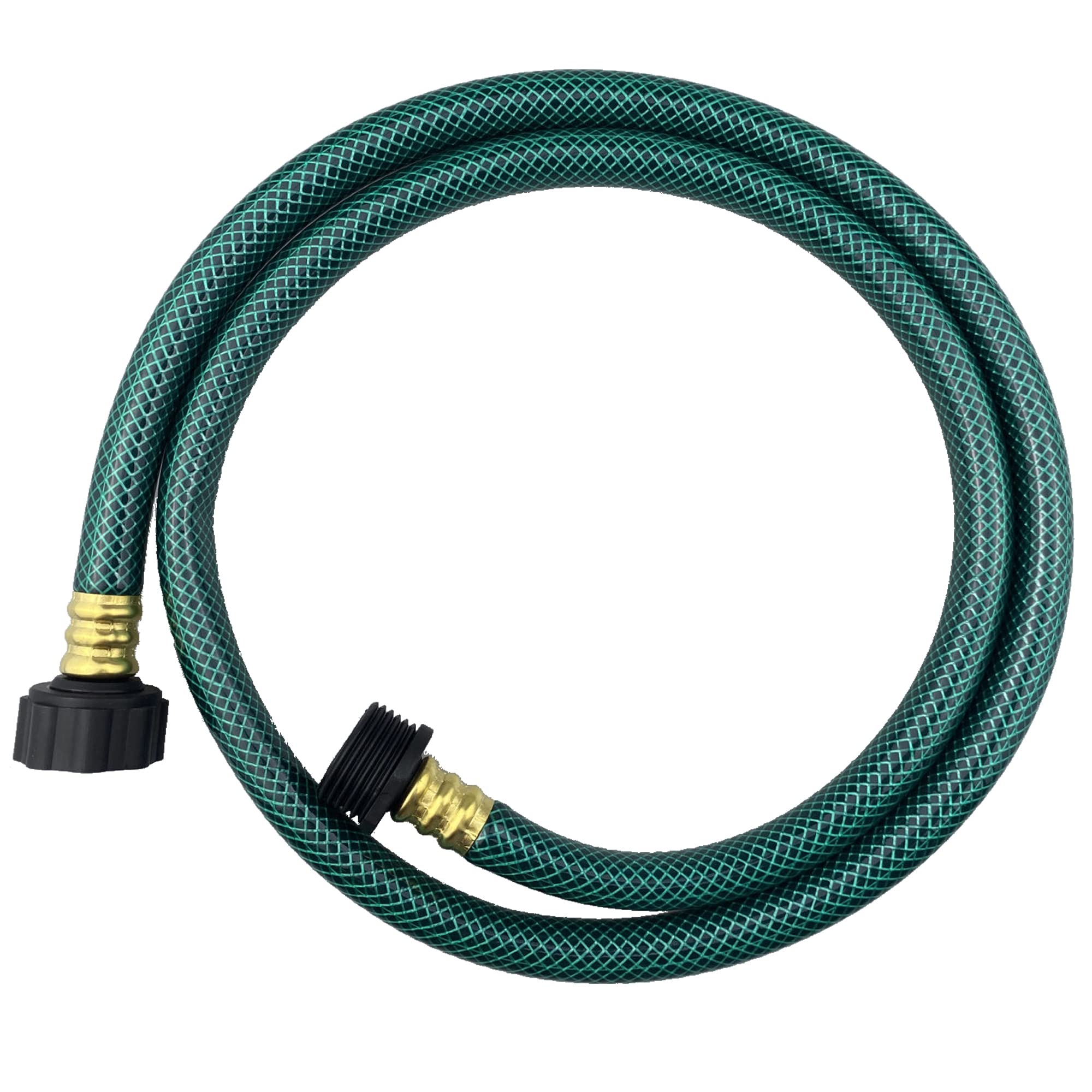Darnassus 4 FT garden hose green model with brass fittings