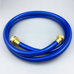 Darnassus garden hose coiled with solid brass fittings