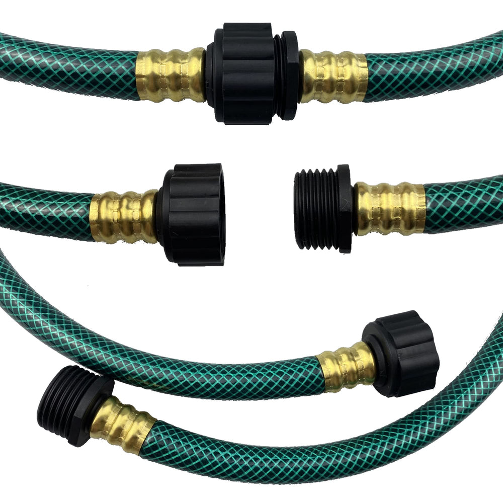Darnassus Garden Hose on a patio with flowers