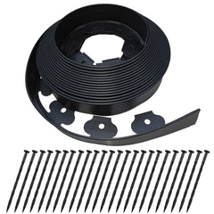 DasTior 40ft Garden Edging black landscape border front view