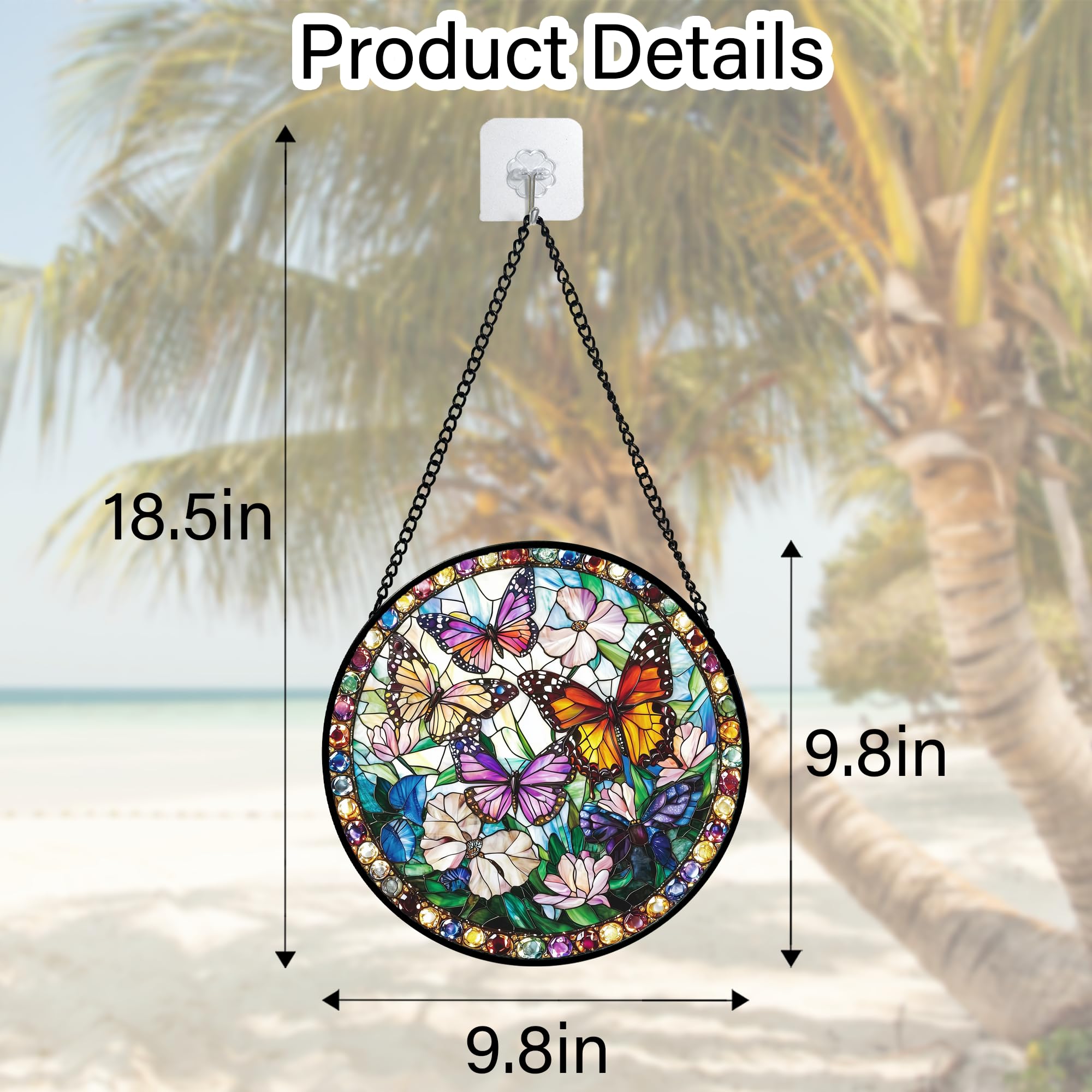 DASTOLL Butterfly Stained Glass Suncatcher packaging