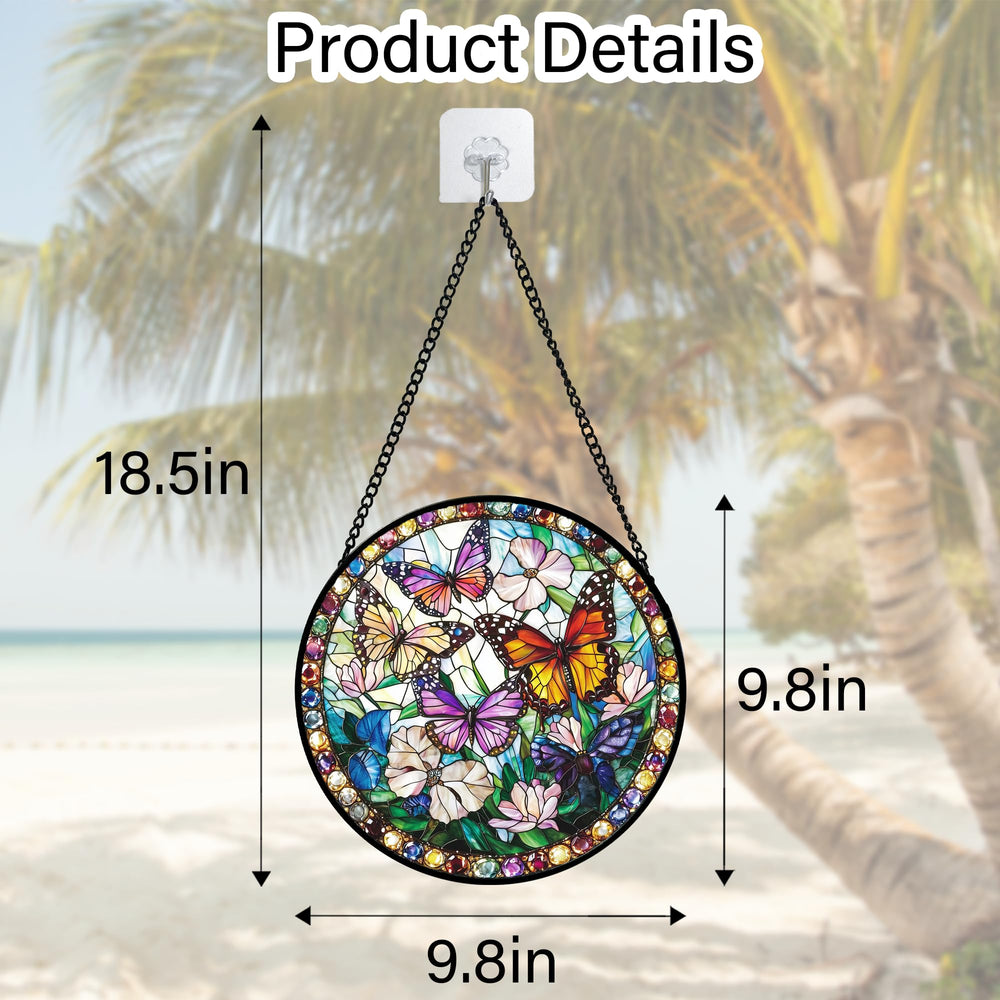DASTOLL Butterfly Stained Glass Suncatcher packaging