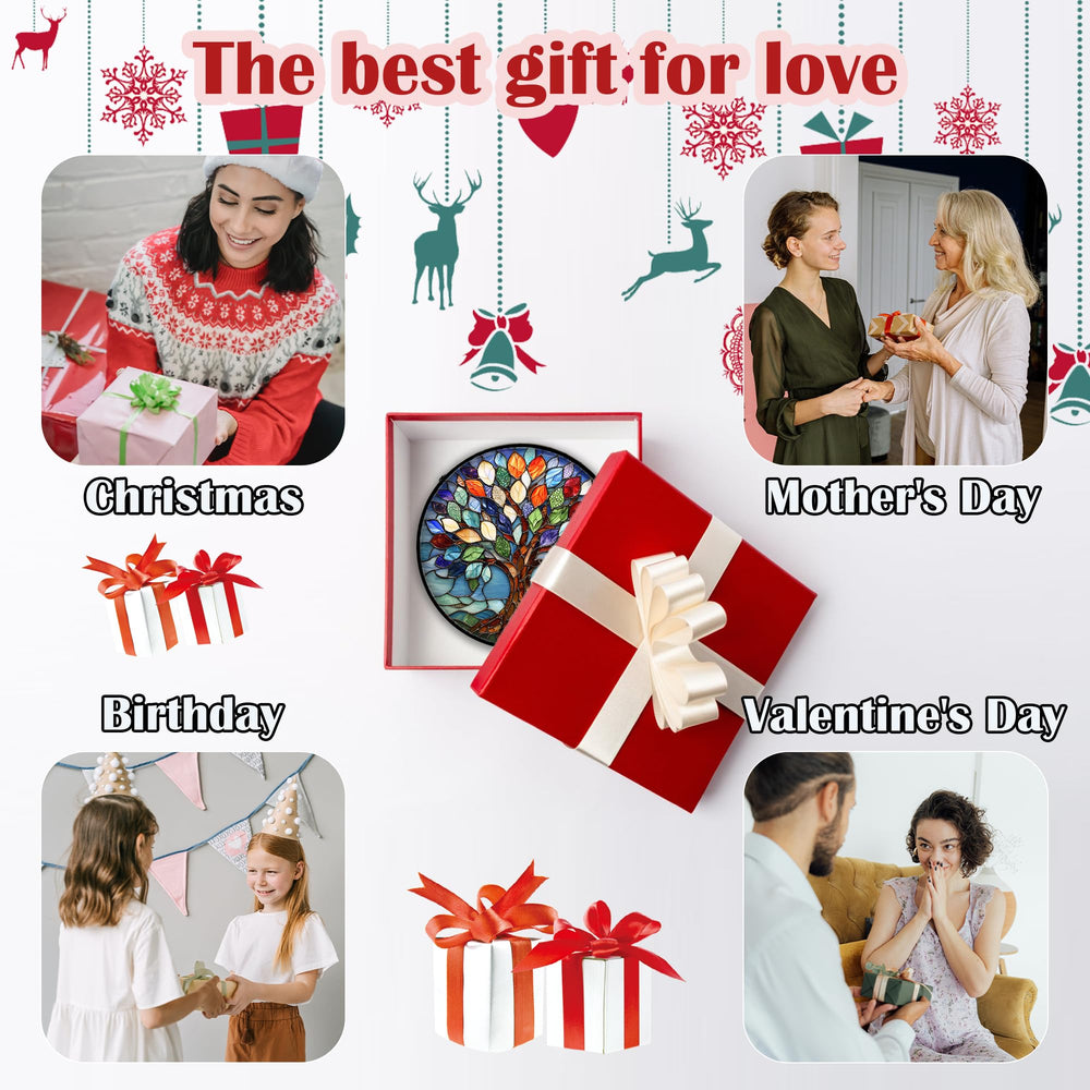 DASTOLL Colorful Tree of Life Suncatcher in packaging
