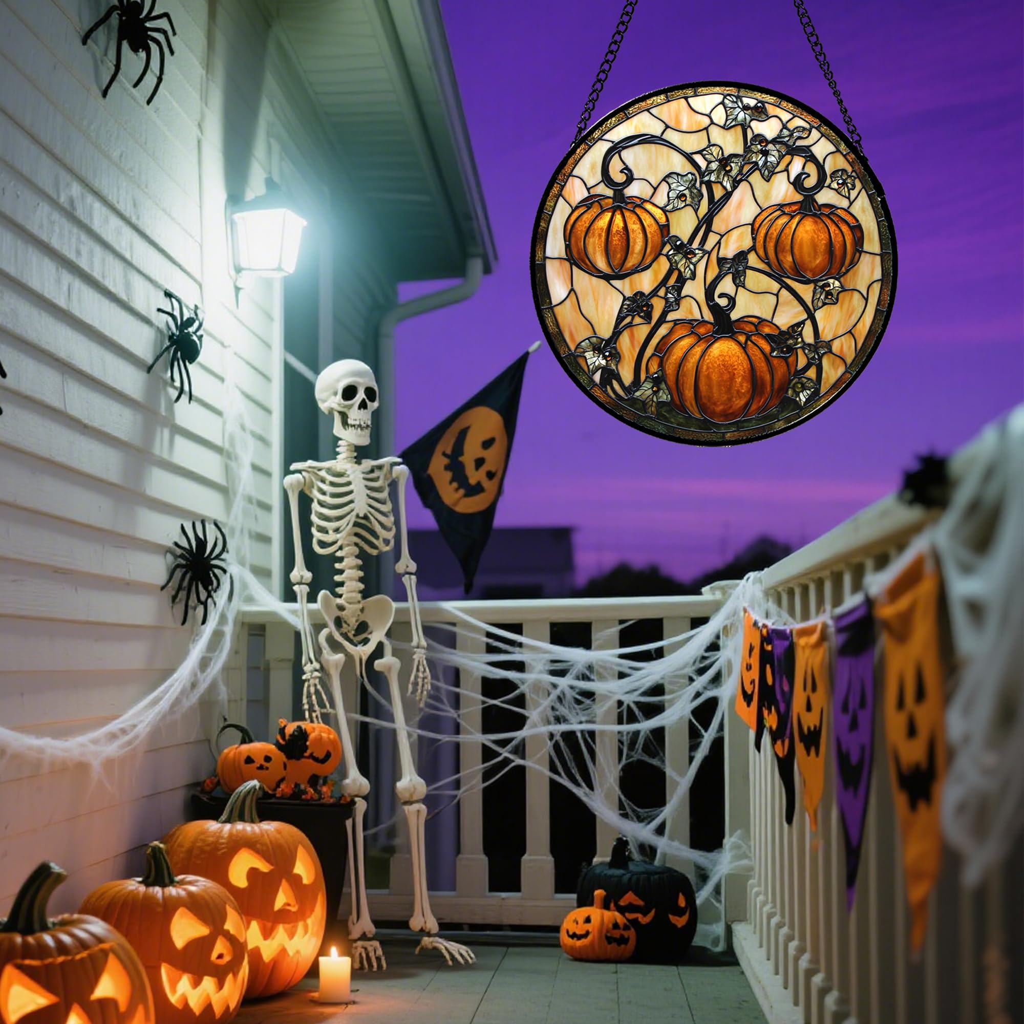 DASTOLL Halloween decor suncatcher with vibrant colours