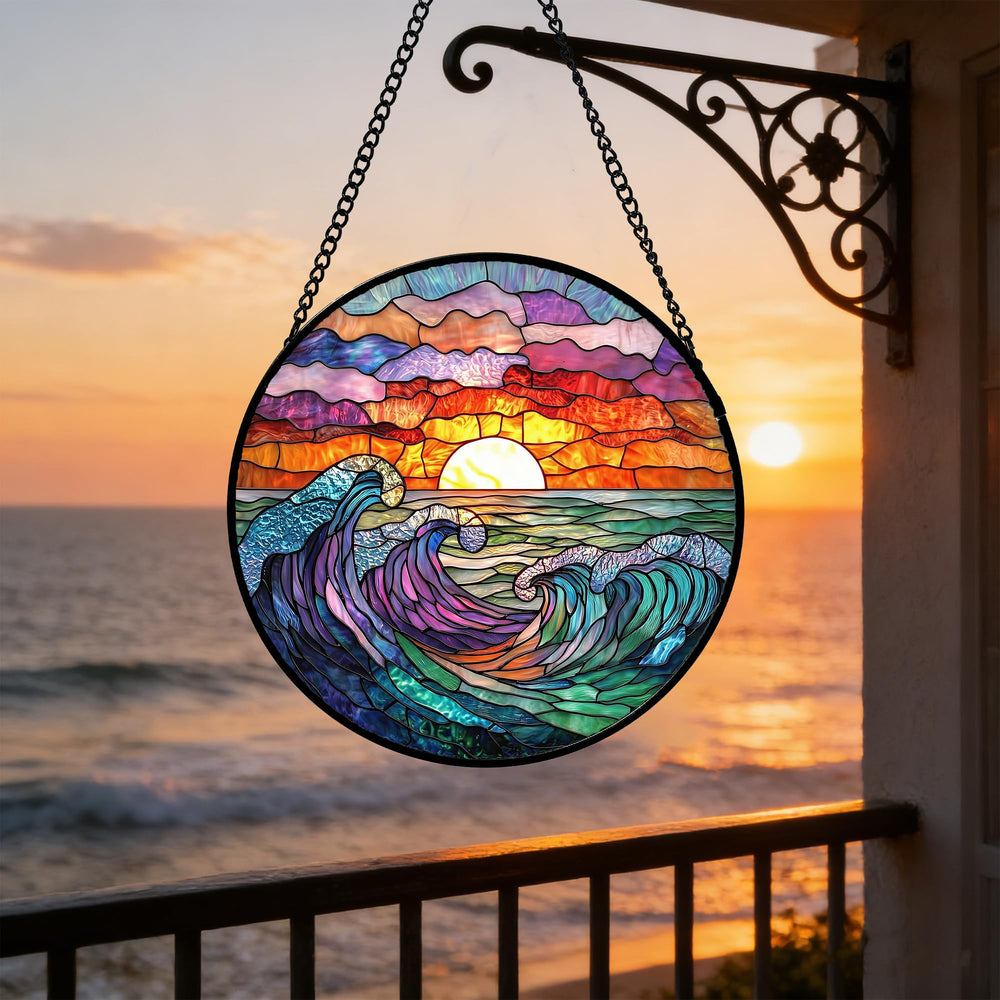DASTOLL Stained Glass Suncatcher 6.3 inch with included hook and string