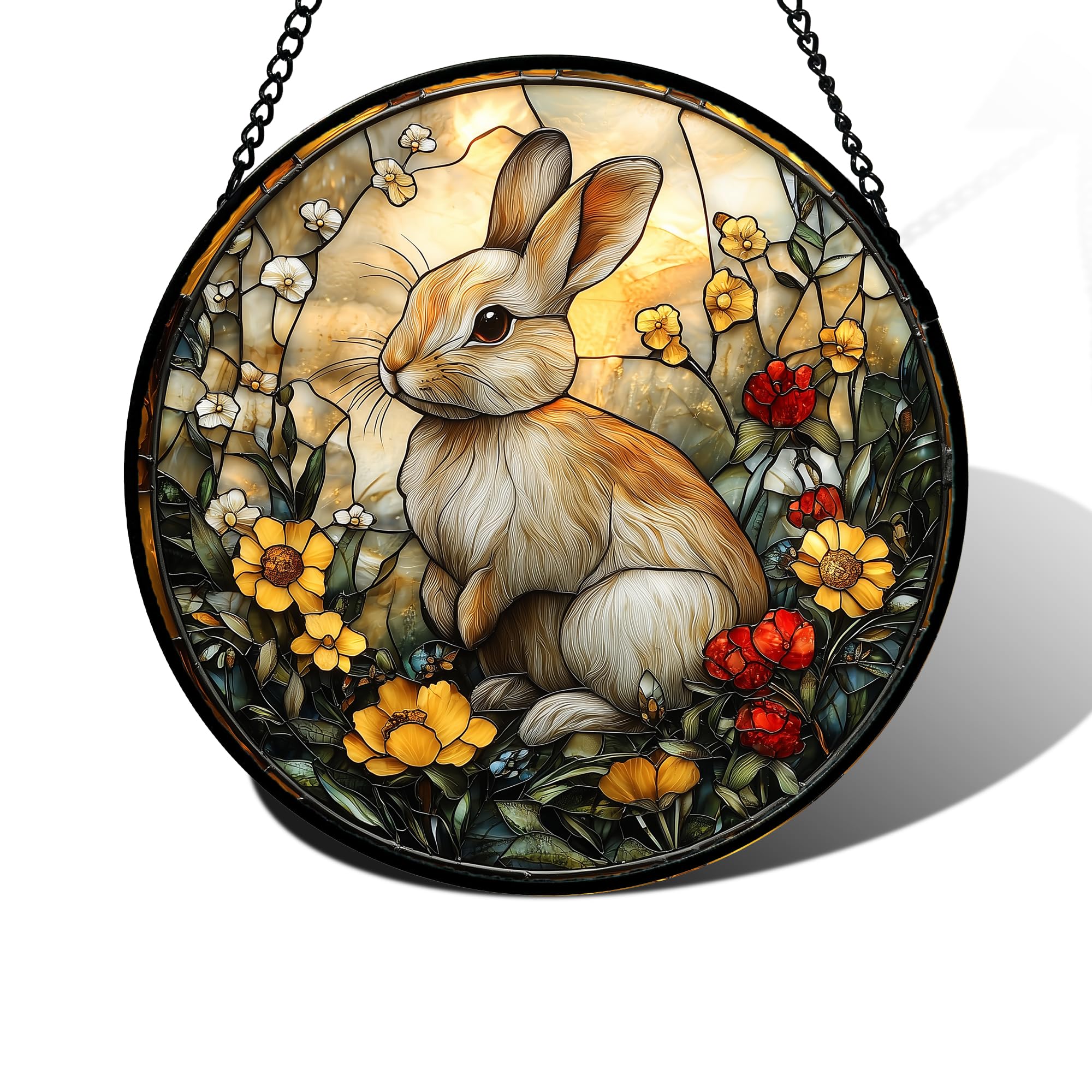 DASTOLL Stained Glass Suncatcher 9.8-inch front view