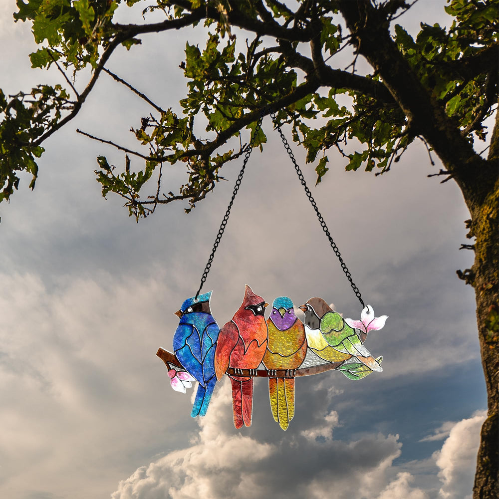 DASTOLL Stained Glass Suncatcher hanging in a window