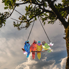 DASTOLL Stained Glass Suncatcher hanging in a window