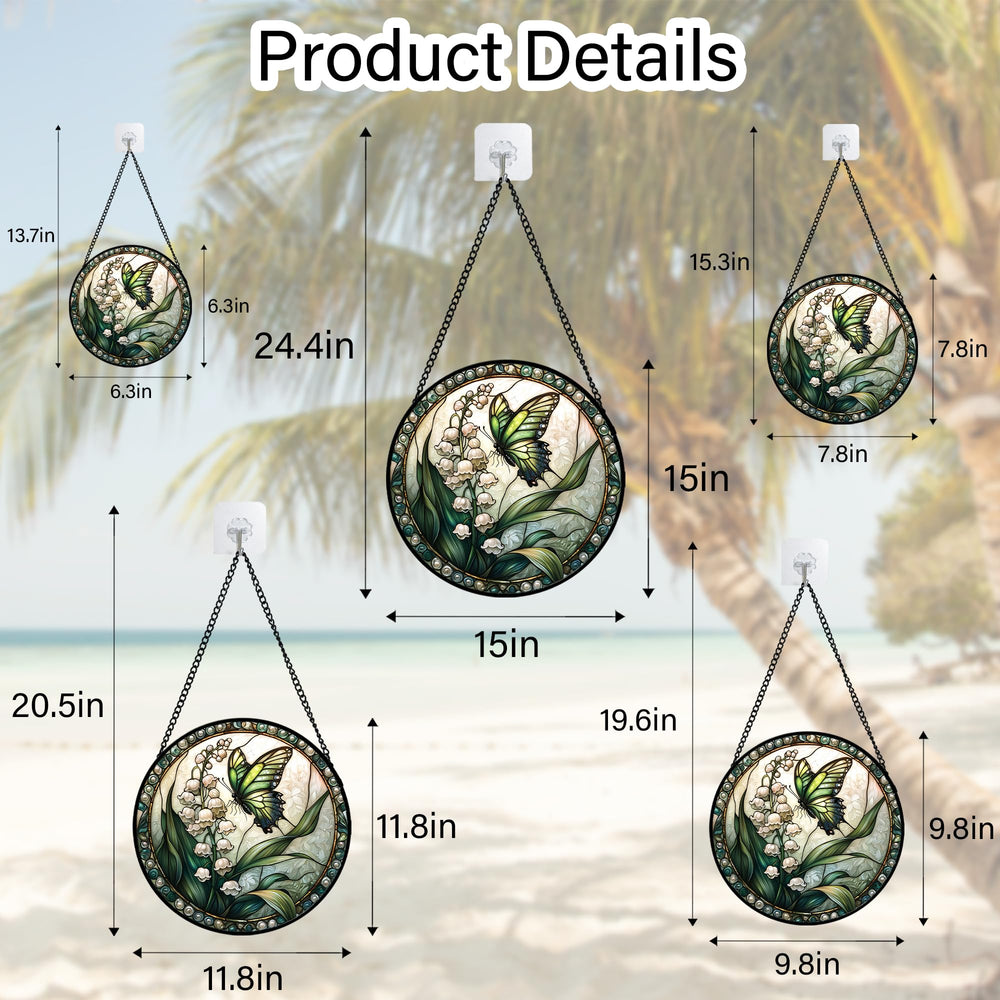 DASTOLL Stained Glass Suncatcher packaging and included accessories