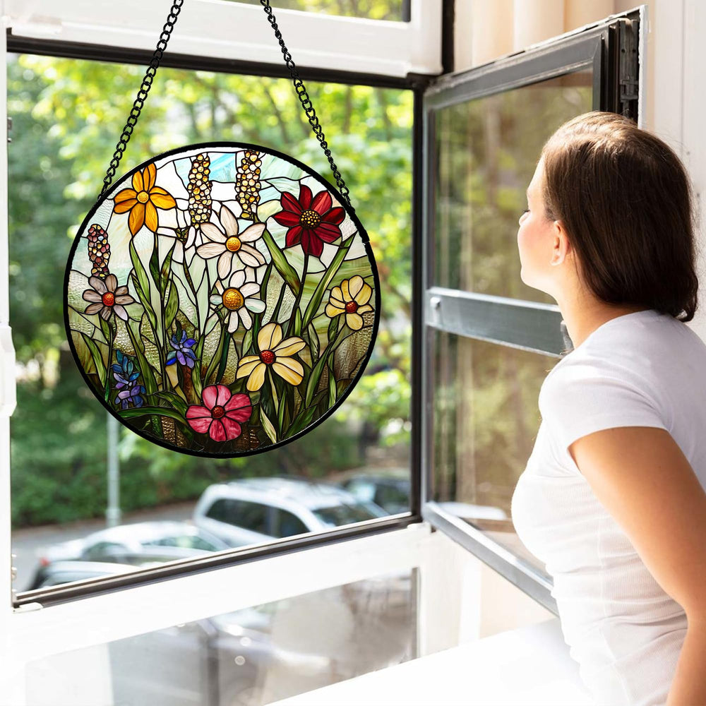 DASTOLL Stained Glass Suncatcher showing vibrant colours
