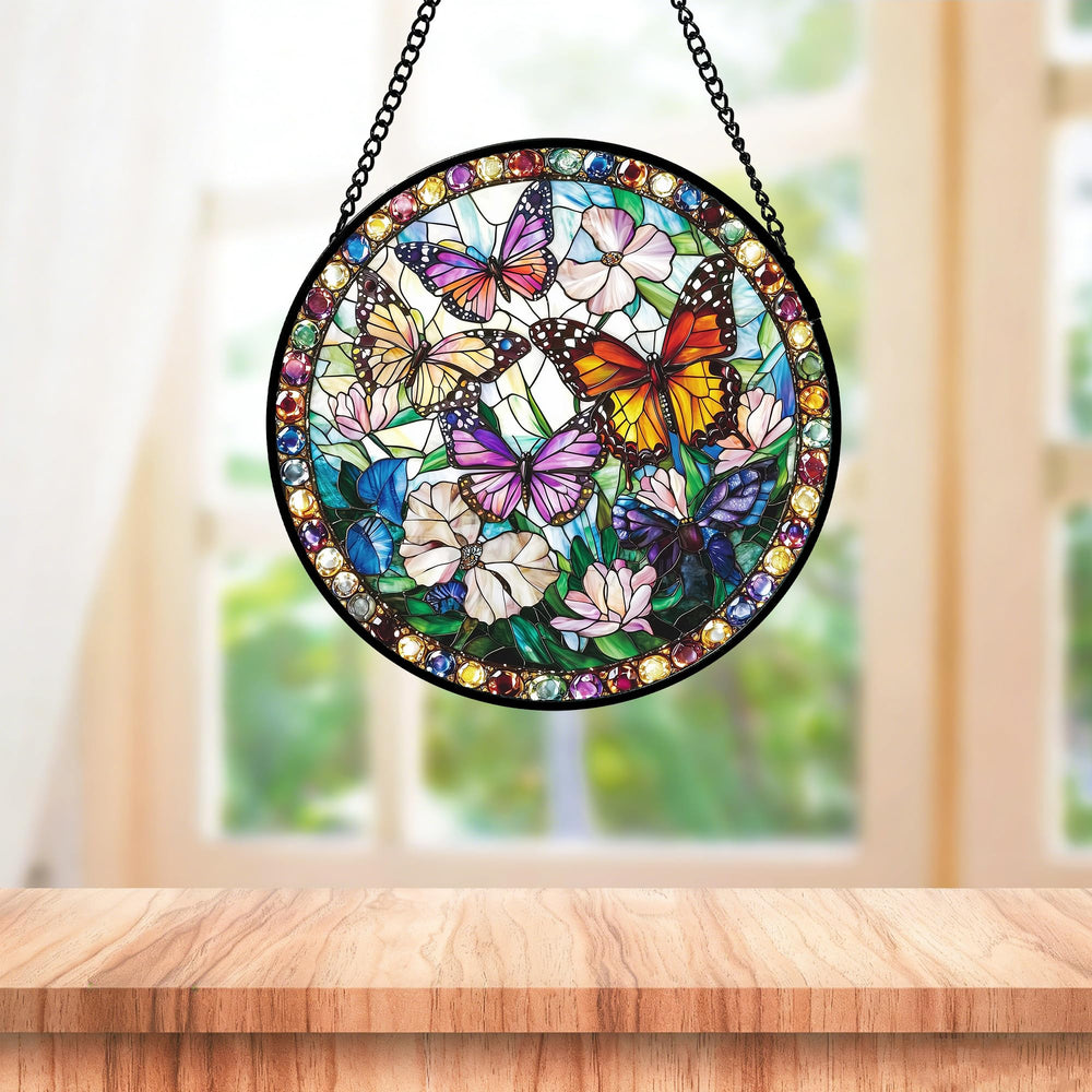 DASTOLL stained glass suncatcher vibrant colours