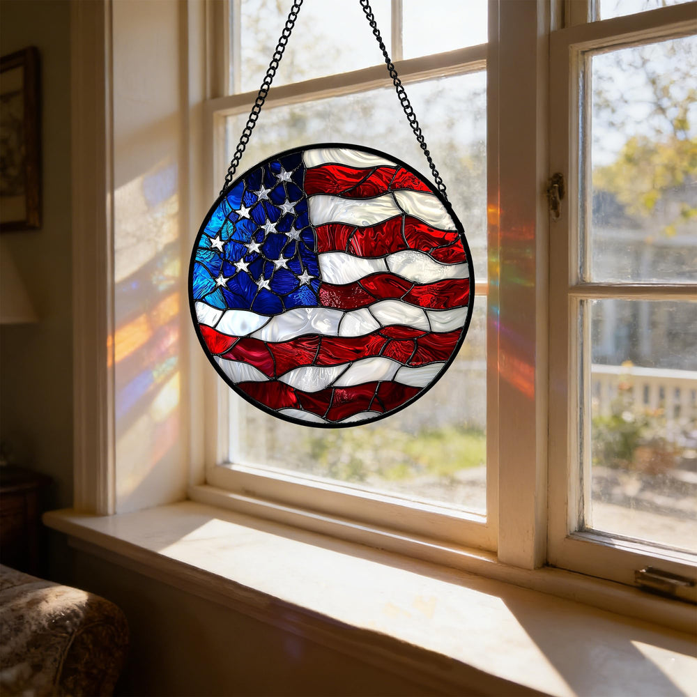 DASTOLL Stained Glass Suncatcher with hook and cord