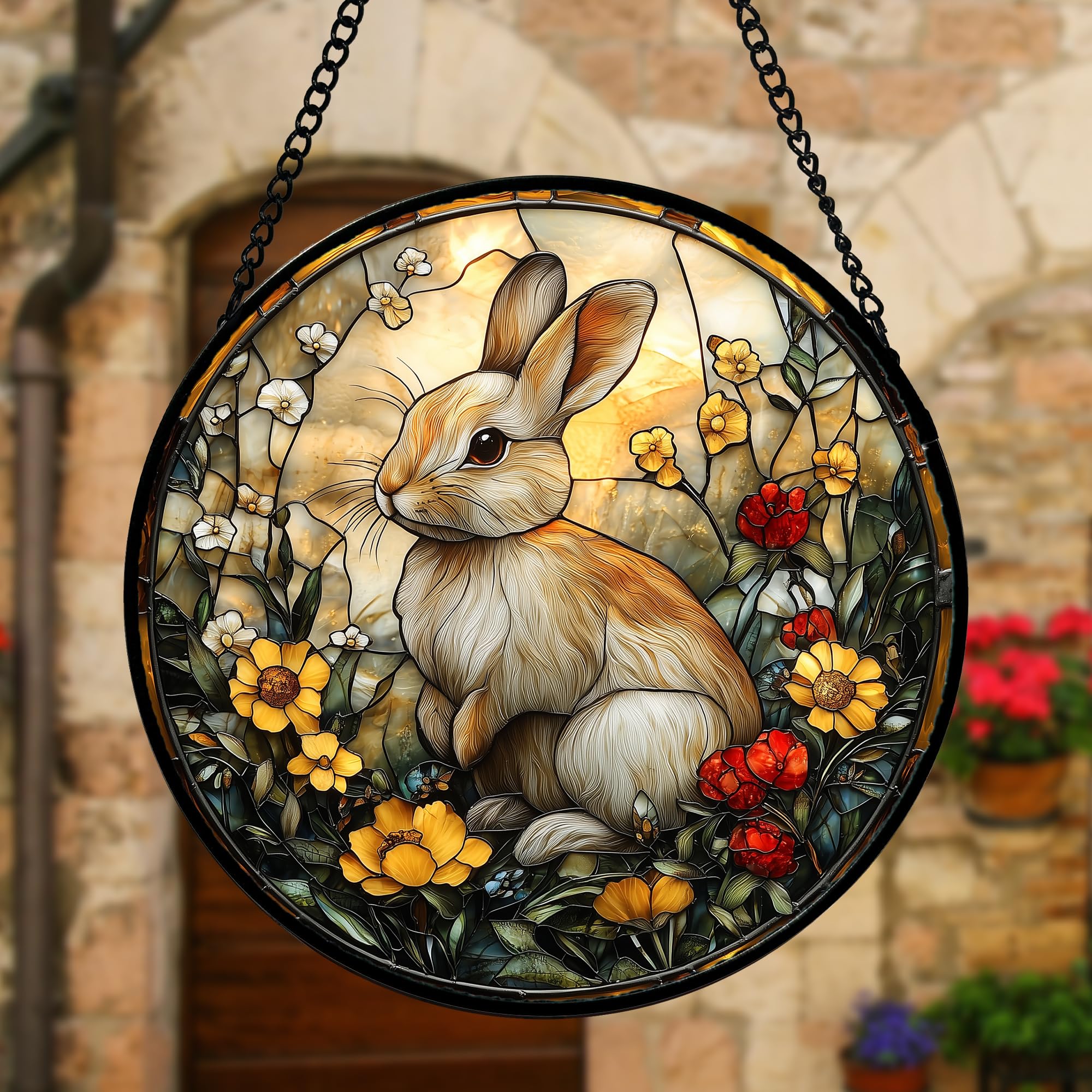 DASTOLL Stained Glass Suncatcher with vibrant colours