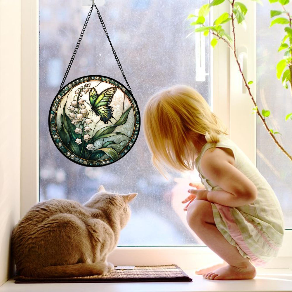 DASTOLL Stained Glass Suncatcher with vibrant colours