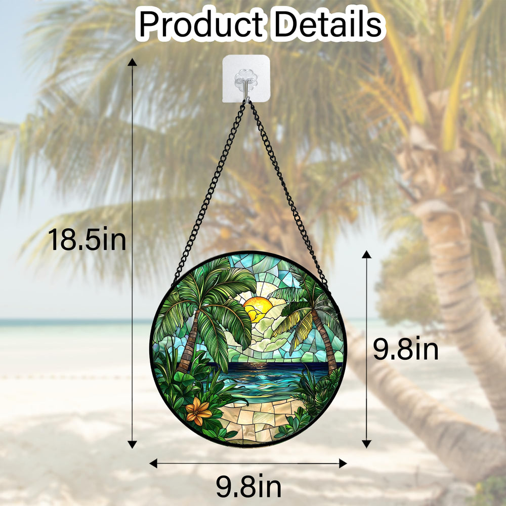 DASTOLL suncatcher displayed in a garden setting