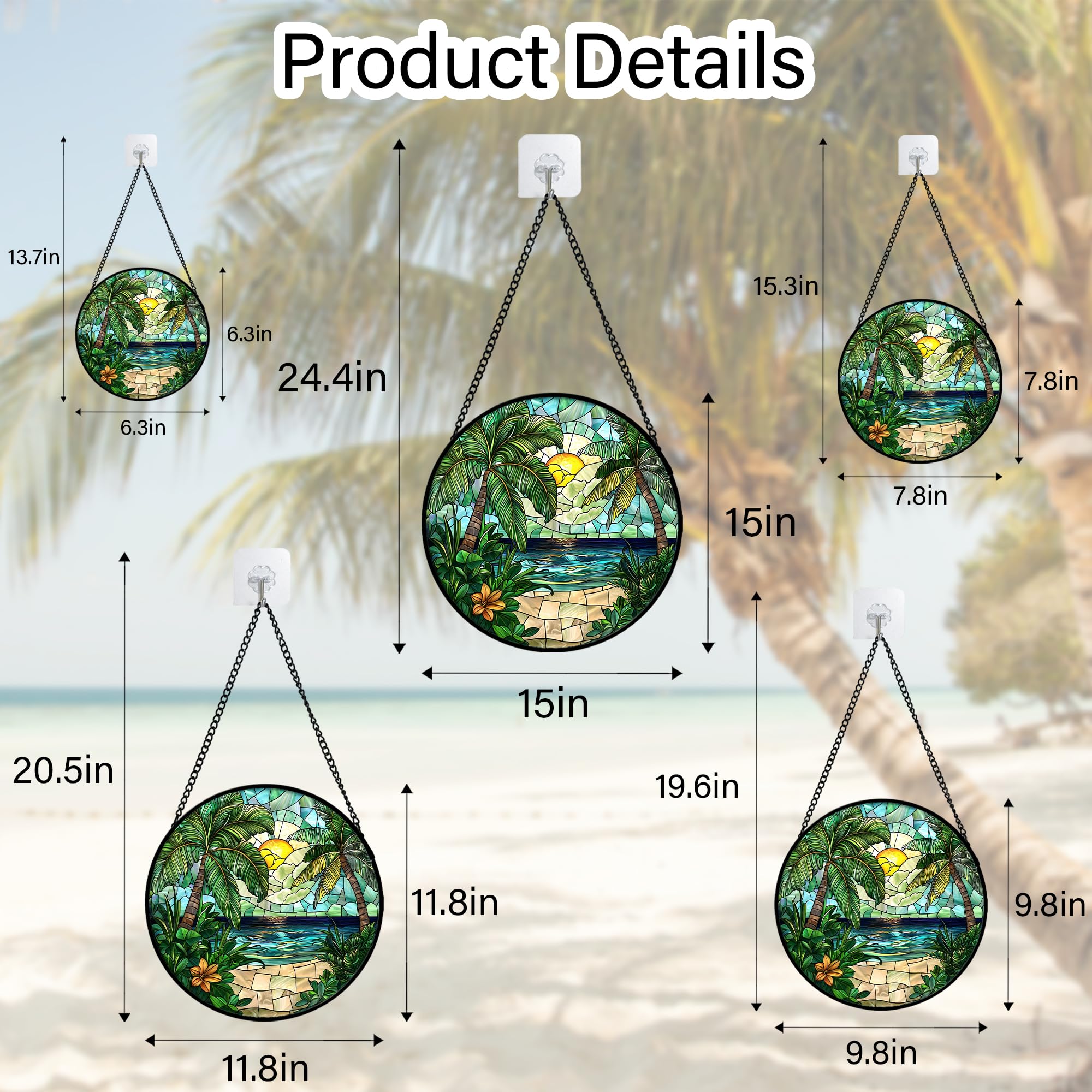DASTOLL suncatcher with included hook and cord