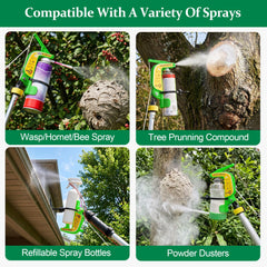 Dasunwat Spray Can Extension Pole Adaptor attached to aerosol can