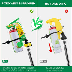 Dasunwat Spray Can Extension Pole Adaptor with flashlight attachment
