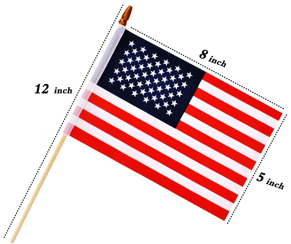Datconect mini American flags displayed at a patriotic event