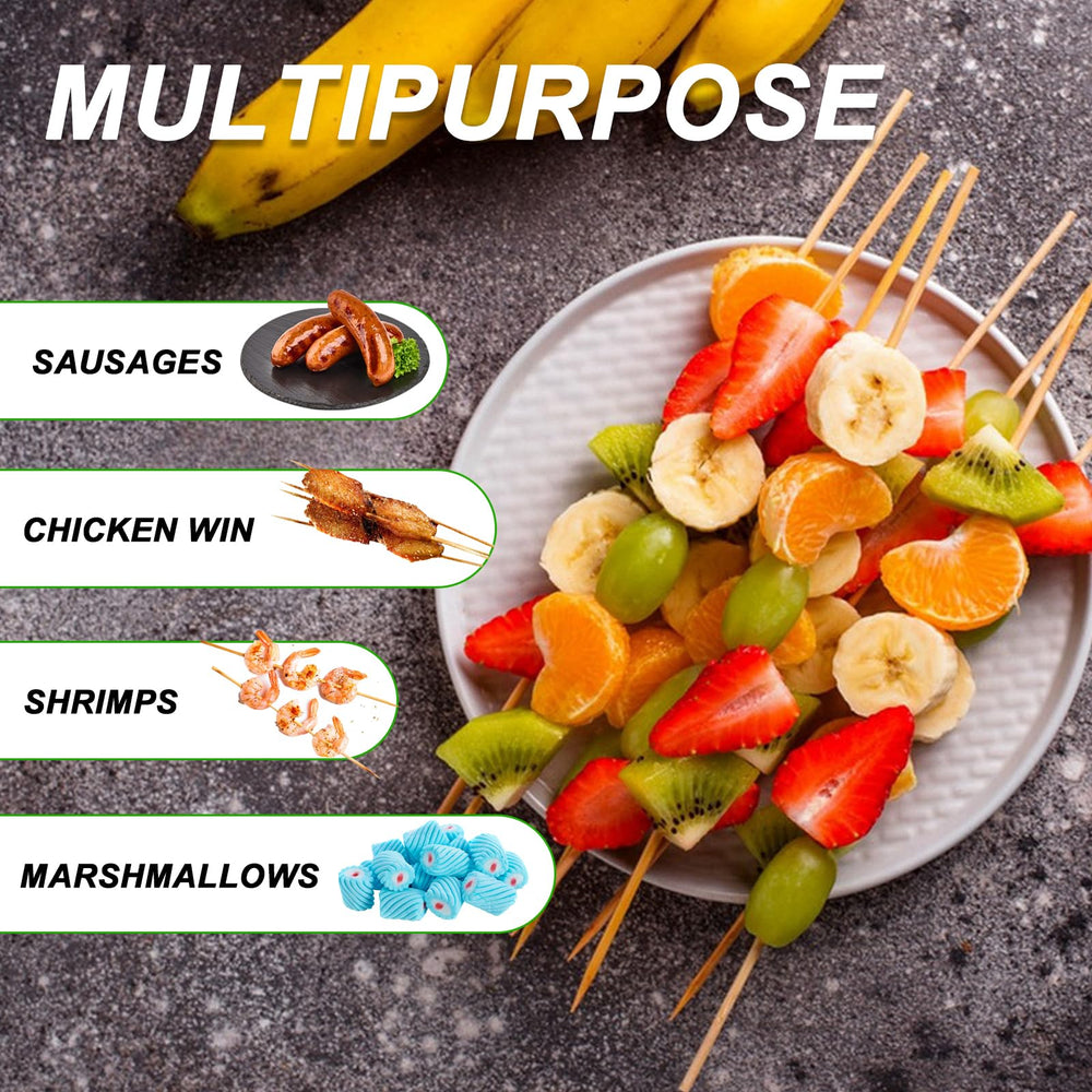 DaTpuik bamboo skewers showing pack dimensions