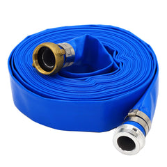 DAVCO 50 ft Pool Backwash Hose front view with aluminum connectors