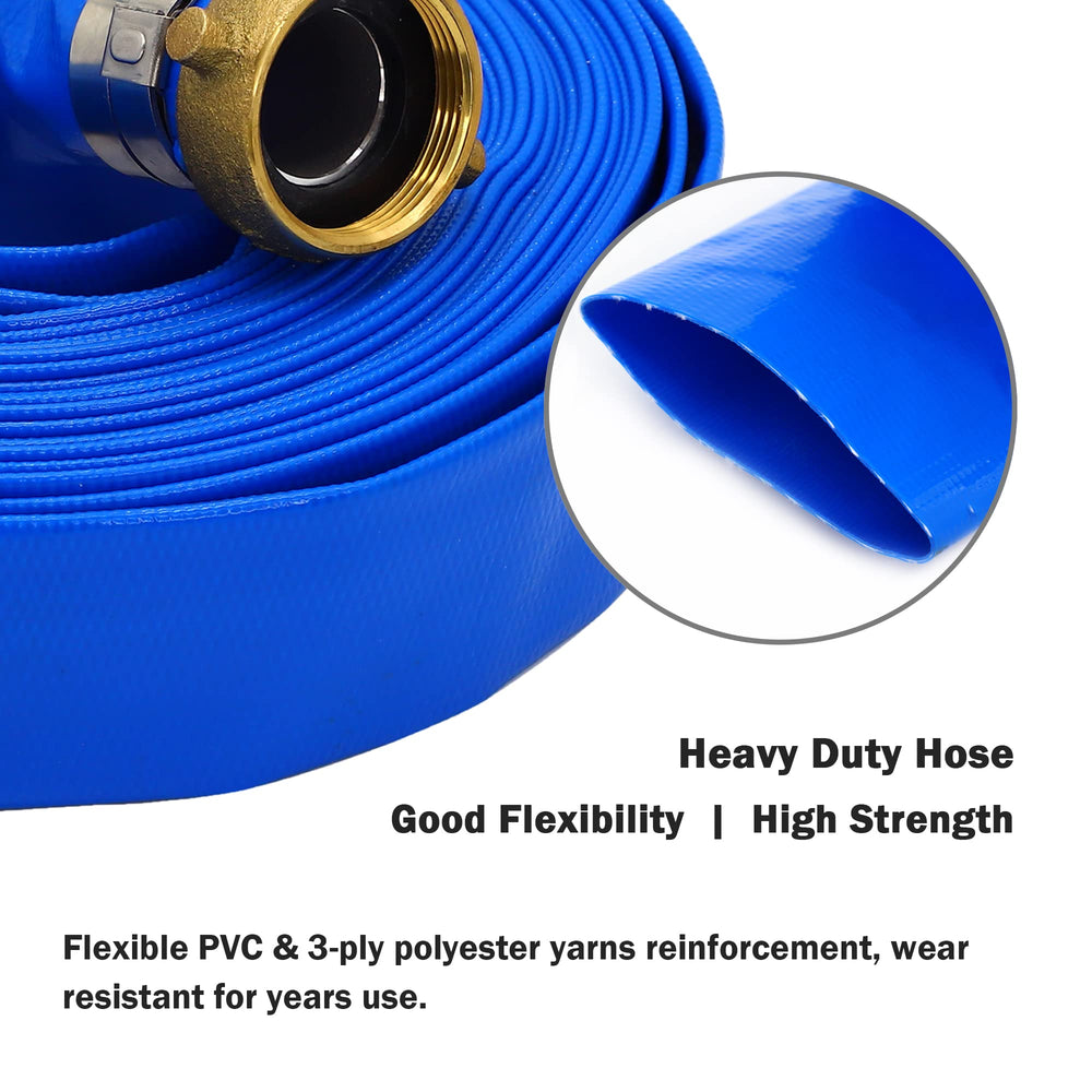 DAVCO Pool Backwash Hose displayed alongside a pool pump