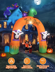 Dawdix inflatable archway setup with ground stakes and tethers