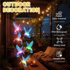 Daytime view of AIONASA Hummingbird Wind Chimes
