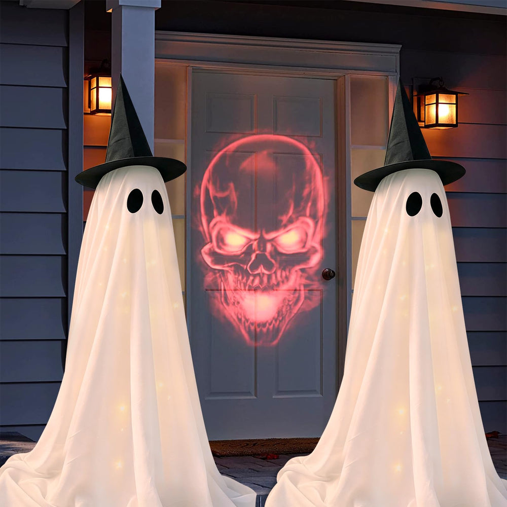 DAZONGE 2-pack of Halloween ghost decorations side view