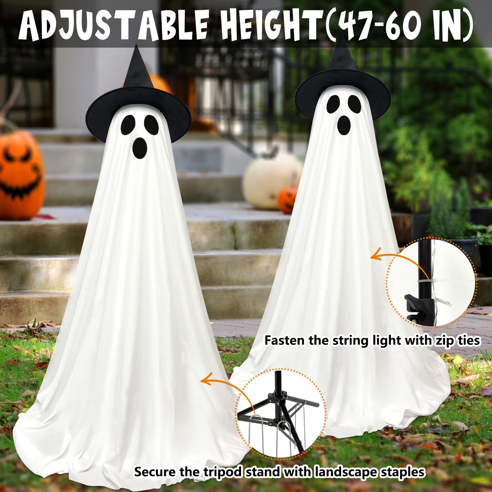 DAZONGE ghost decoration with remote control and lights
